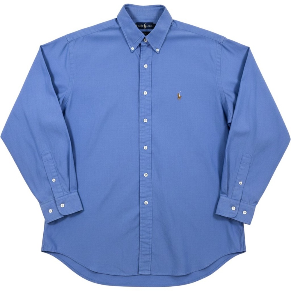 Ralph Lauren Yarmouth Oxford Shirt Mens XL 17 33 Blue PInpoint Hong Kong Vintage